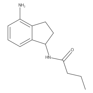 N-[(1R)-4-amino-2,3-dihydro-1H-inden-1-yl]butanamide结构式