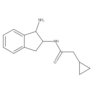 N-[(1S,2S)-1-amino-2,3-dihydro-1H-inden-2-yl]-2-cyclopropylacetamide结构式