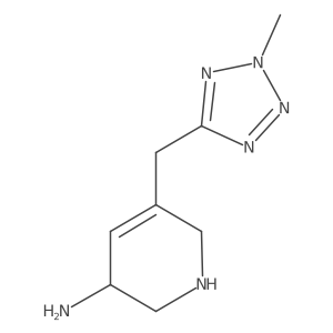 5-[(2-methyl-2H-1,2,3,4-tetrazol-5-yl)methyl]-1,2,3,6-tetrahydropyridin-3-amine Structure