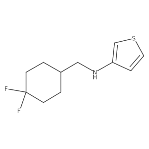 N-[(4,4-difluorocyclohexyl)methyl]thiophen-3-amine结构式