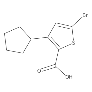 5-Bromo-3-cyclopentylthiophene-2-carboxylic acid Structure