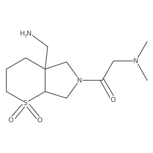 4a-(Aminomethyl)-6-[2-(dimethylamino)acetyl]-octahydro-1lambda6-thiopyrano[2,3-c]pyrrole-1,1-dione Structure