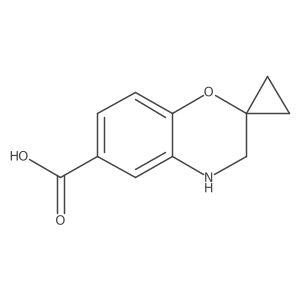 3,4-Dihydrospiro[1,4-benzoxazine-2,1'-cyclopropane]-6-carboxylic acid结构式