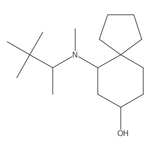 6-[(3,3-Dimethylbutan-2-yl)(methyl)amino]spiro[4.5]decan-8-ol结构式