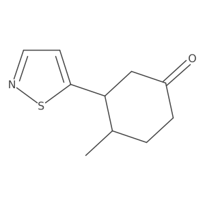 4-Methyl-3-(1,2-thiazol-5-yl)cyclohexan-1-one结构式