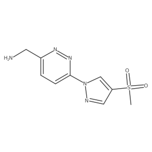 [6-(4-methanesulfonyl-1H-pyrazol-1-yl)pyridazin-3-yl]methanamine Structure