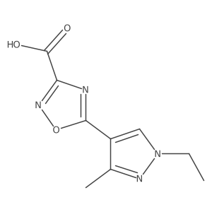 5-(1-ethyl-3-methyl-1H-pyrazol-4-yl)-1,2,4-oxadiazole-3-carboxylic acid Structure