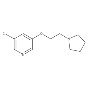 3-Chloro-5-[2-(pyrrolidin-1-yl)ethoxy]pyridine结构式