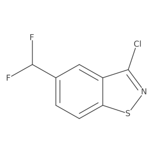 3-Chloro-5-(difluoromethyl)-1,2-benzothiazole Structure