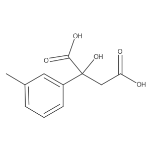 2-Hydroxy-2-(3-methylphenyl)butanedioic acid结构式
