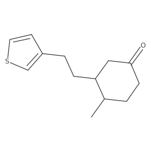 4-Methyl-3-[2-(thiophen-3-yl)ethyl]cyclohexan-1-one结构式