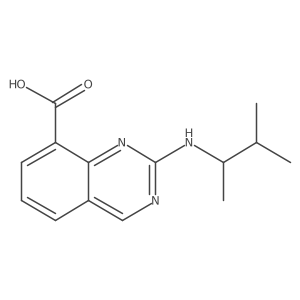 2-[(3-Methylbutan-2-yl)amino]quinazoline-8-carboxylic acid结构式