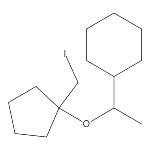 (1-{[1-(Iodomethyl)cyclopentyl]oxy}ethyl)cyclohexane Structure