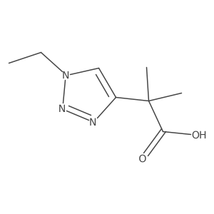 2-(1-ethyl-1H-1,2,3-triazol-4-yl)-2-methylpropanoic acid结构式