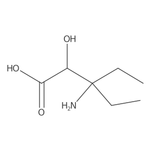 3-Amino-3-ethyl-2-hydroxypentanoic acid结构式