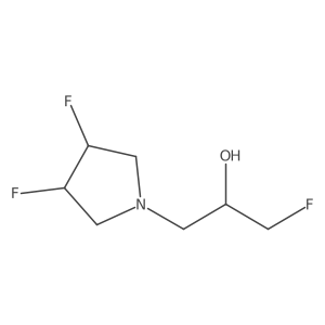 1-(3,4-Difluoropyrrolidin-1-yl)-3-fluoropropan-2-ol结构式