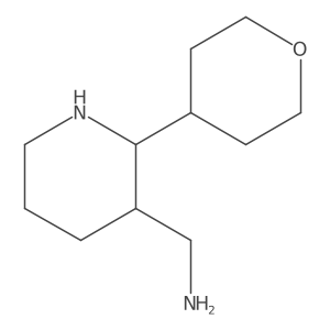 [2-(Oxan-4-yl)piperidin-3-yl]methanamine结构式