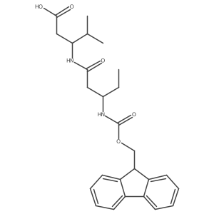 (3R)-3-[(3S)-3-({[(9H-fluoren-9-yl)methoxy]carbonyl}amino)pentanamido]-4-methylpentanoic acid结构式