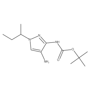 tert-butyl (4-amino-1-sec-butyl-1H-pyrazol-3-yl)carbamate Structure