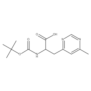 2-{[(Tert-butoxy)carbonyl]amino}-3-(6-methylpyrimidin-4-yl)propanoic acid Structure