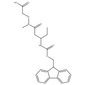 2-{[3-({[(9H-fluoren-9-yl)methoxy]carbonyl}amino)-N-methylpentanamido]oxy}acetic acid结构式