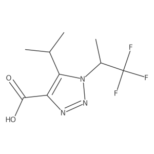 5-(propan-2-yl)-1-(1,1,1-trifluoropropan-2-yl)-1H-1,2,3-triazole-4-carboxylic acid结构式