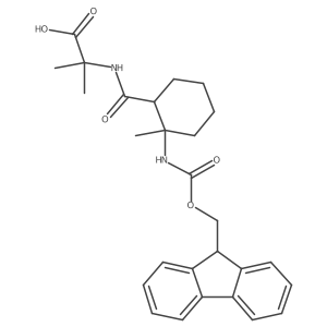 2-{[2-({[(9H-fluoren-9-yl)methoxy]carbonyl}amino)-2-methylcyclohexyl]formamido}-2-methylpropanoic acid Structure