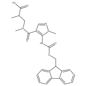 3-{1-[5-({[(9H-fluoren-9-yl)methoxy]carbonyl}amino)-1-methyl-1H-pyrazol-4-yl]-N-methylformamido}-2-methylpropanoic acid Structure