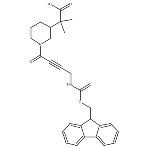 2-{1-[4-({[(9H-fluoren-9-yl)methoxy]carbonyl}amino)but-2-ynoyl]piperidin-3-yl}-2-methylpropanoic acid Structure