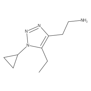 2-(1-cyclopropyl-5-ethyl-1H-1,2,3-triazol-4-yl)ethan-1-amine结构式