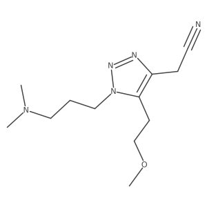 2-{1-[3-(dimethylamino)propyl]-5-(2-methoxyethyl)-1H-1,2,3-triazol-4-yl}acetonitrile结构式