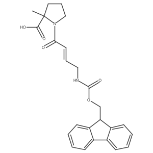 1-[4-({[(9H-fluoren-9-yl)methoxy]carbonyl}amino)but-2-enoyl]-2-methylpyrrolidine-2-carboxylic acid Structure