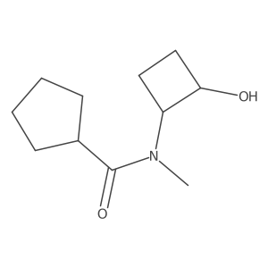 N-(2-hydroxycyclobutyl)-N-methylcyclopentanecarboxamide Structure