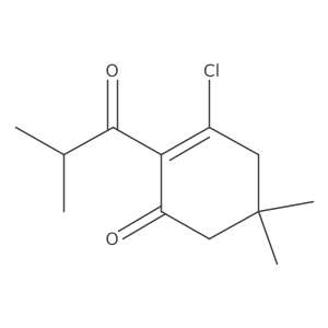 3-Chloro-2-isobutyryl-5,5-dimethylcyclohex-2-en-1-one结构式