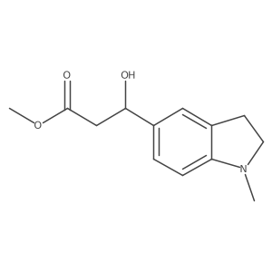 methyl (3S)-3-hydroxy-3-(1-methyl-2,3-dihydro-1H-indol-5-yl)propanoate Structure