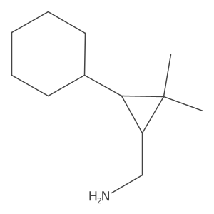 rac-[(1R,3R)-3-cyclohexyl-2,2-dimethylcyclopropyl]methanamine结构式