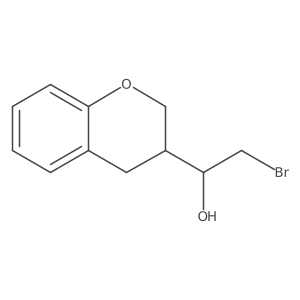 2-bromo-1-(3,4-dihydro-2H-1-benzopyran-3-yl)ethan-1-ol结构式