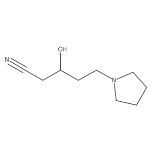 3-Hydroxy-5-(pyrrolidin-1-yl)pentanenitrile结构式