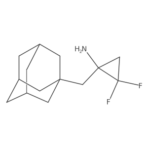 1-[(Adamantan-1-yl)methyl]-2,2-difluorocyclopropan-1-amine结构式