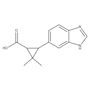 3-(1H-1,3-benzodiazol-5-yl)-2,2-dimethylcyclopropane-1-carboxylic acid结构式