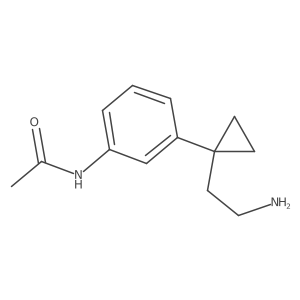 N-{3-[1-(2-aminoethyl)cyclopropyl]phenyl}acetamide结构式