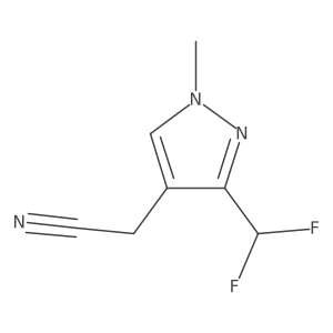 2-(3-(Difluoromethyl)-1-methyl-4-pyrazolyl)acetonitrile结构式
