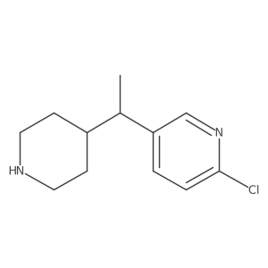 2-Chloro-5-[1-(piperidin-4-yl)ethyl]pyridine Structure
