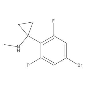 1-(4-bromo-2,6-difluorophenyl)-N-methylcyclopropan-1-amine Structure