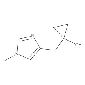 1-[(1-methyl-1H-imidazol-4-yl)methyl]cyclopropan-1-ol结构式