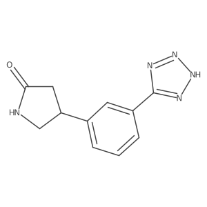 4-[3-(1H-1,2,3,4-tetrazol-5-yl)phenyl]pyrrolidin-2-one结构式