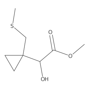 Methyl 2-hydroxy-2-{1-[(methylsulfanyl)methyl]cyclopropyl}acetate Structure