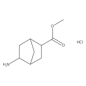 rac-methyl (1R,2R,4R)-5-aminobicyclo[2.2.1]heptane-2-carboxylate hydrochloride Structure
