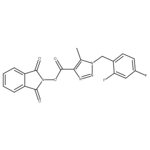 1,3-dioxo-2,3-dihydro-1H-isoindol-2-yl 1-[(2,4-difluorophenyl)methyl]-5-methyl-1H-1,2,3-triazole-4-carboxylate结构式