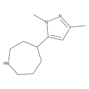 4-(1,3-Dimethyl-1H-pyrazol-5-yl)azepane结构式